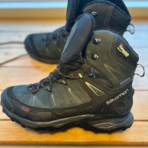 Salomon Black and Gray Men's Snow Boots